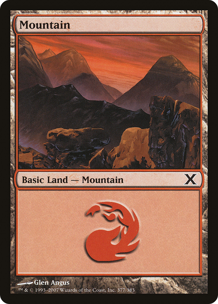 Mountain (377) (10E-377) - Tenth Edition Foil