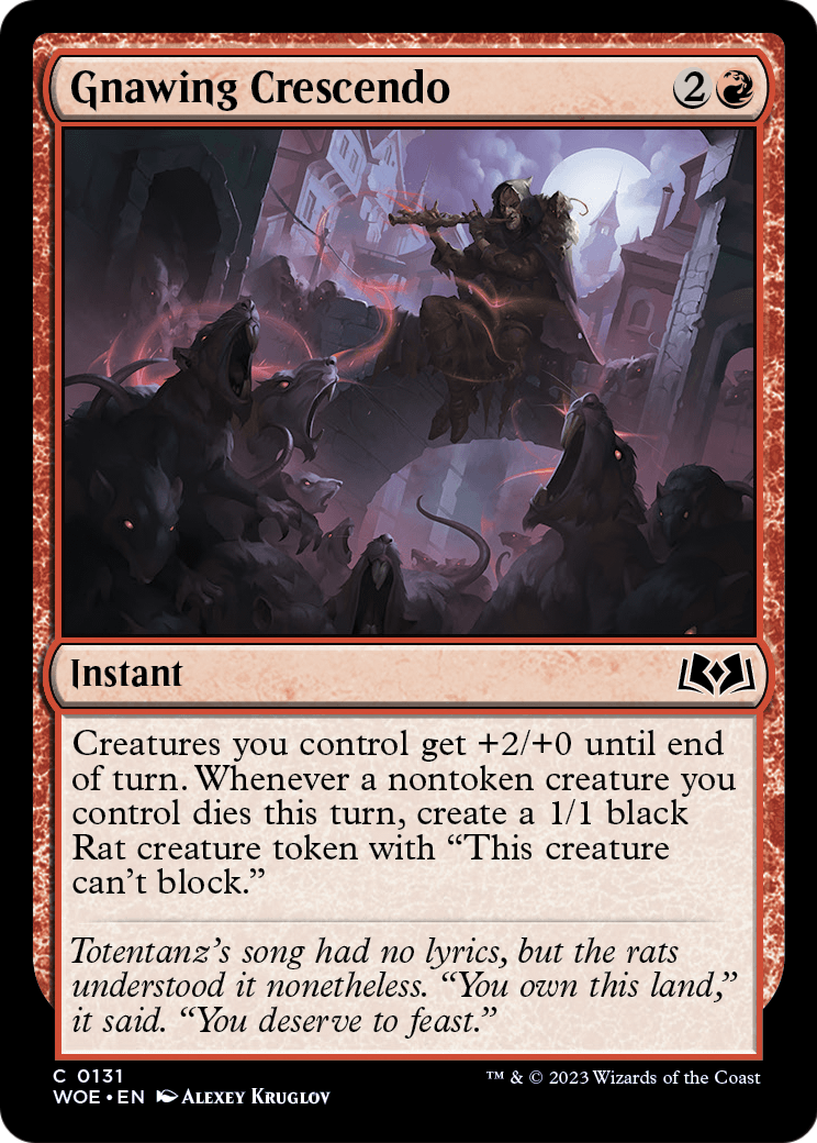 Gnawing Crescendo (WOE-131) - Wilds of Eldraine Foil
