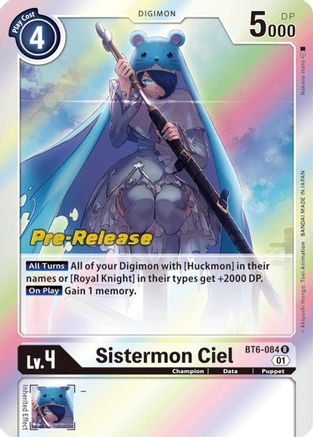 Sistermon Ciel (BT6-084) - Double Diamond Pre-Release Cards Foil