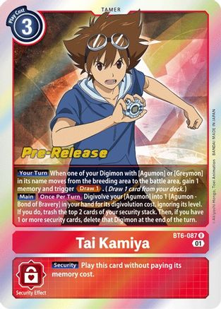 Tai Kamiya (BT6-087) - Double Diamond Pre-Release Cards Foil
