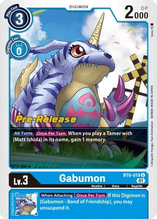 Gabumon (BT6-019) - Double Diamond Pre-Release Cards Foil