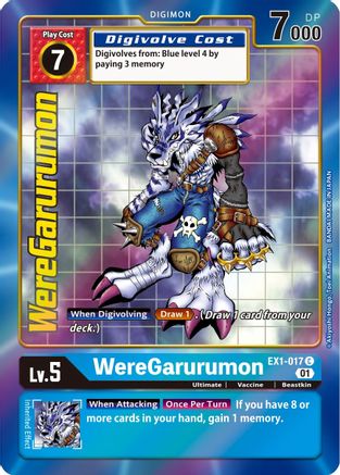 WereGarurumon (Alternate Art) (EX1-017) - Classic Collection Foil