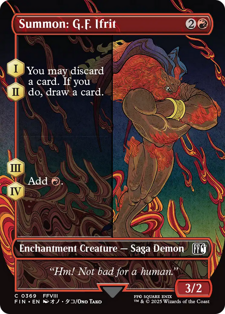 Summon: G.F. Ifrit (Borderless) (FIN-369) - FINAL FANTASY: (enchantment) Foil