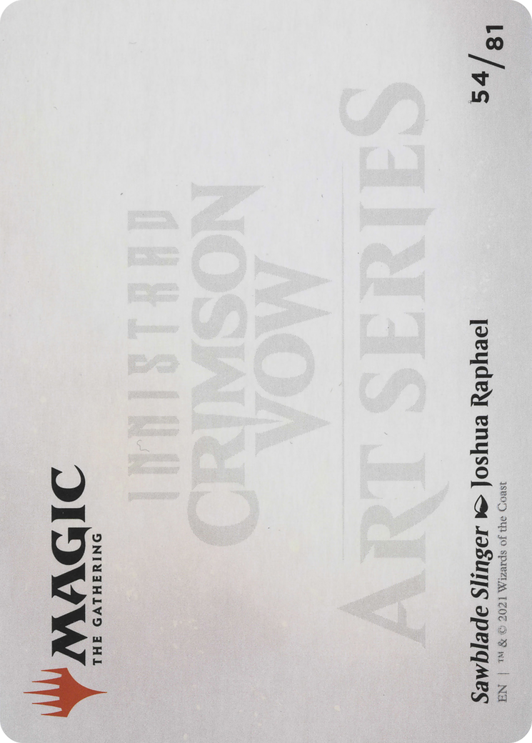 Sawblade Slinger // Sawblade Slinger (AVOW-054) - Crimson Vow Art Series (Borderless)