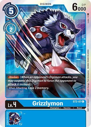 Grizzlymon (2021 Championship Finals Event Pack 1) (ST2-07) - Starter Deck 02: Cocytus Blue