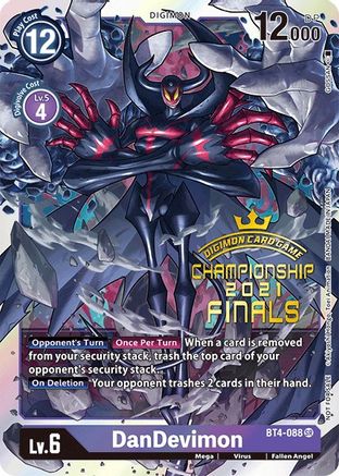 DanDevimon (2021 Championship Finals Event Pack Alt-Art Gold Stamp Set) (BT4-088) - Great Legend Foil