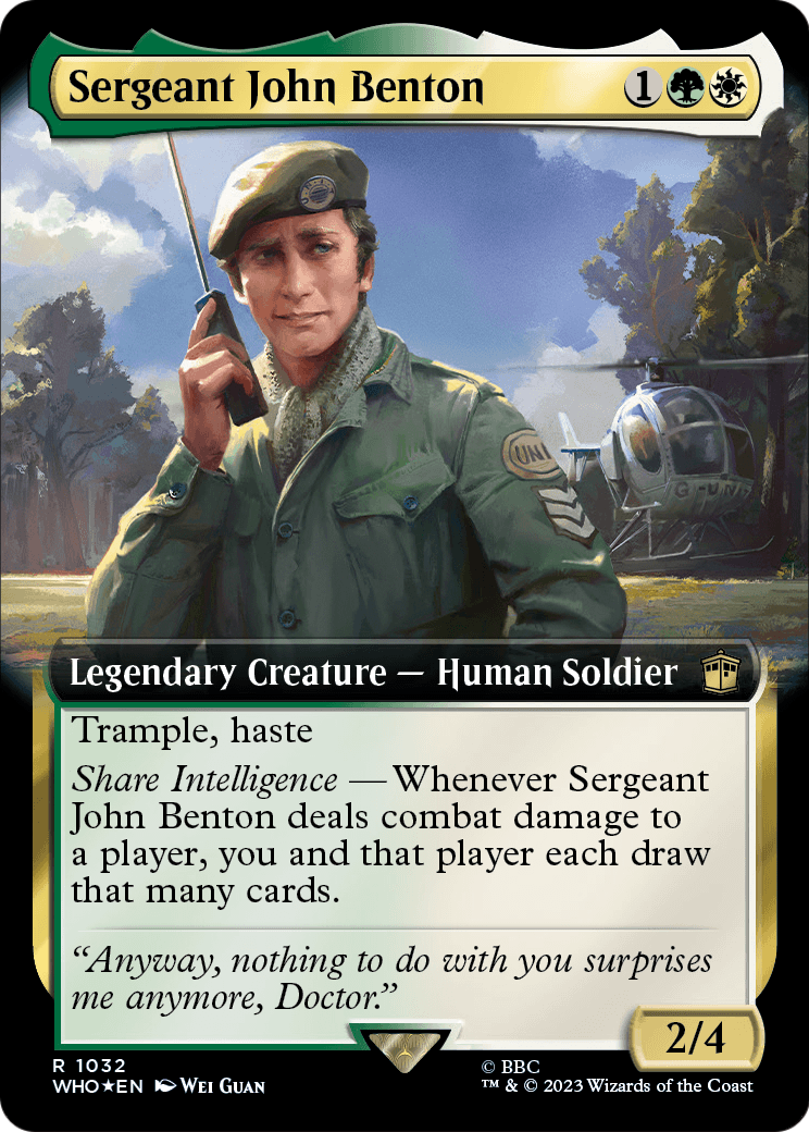Sergeant John Benton (Extended Art) (Surge Foil) (WHO-1032) - Doctor Who: (Extended Art) Foil