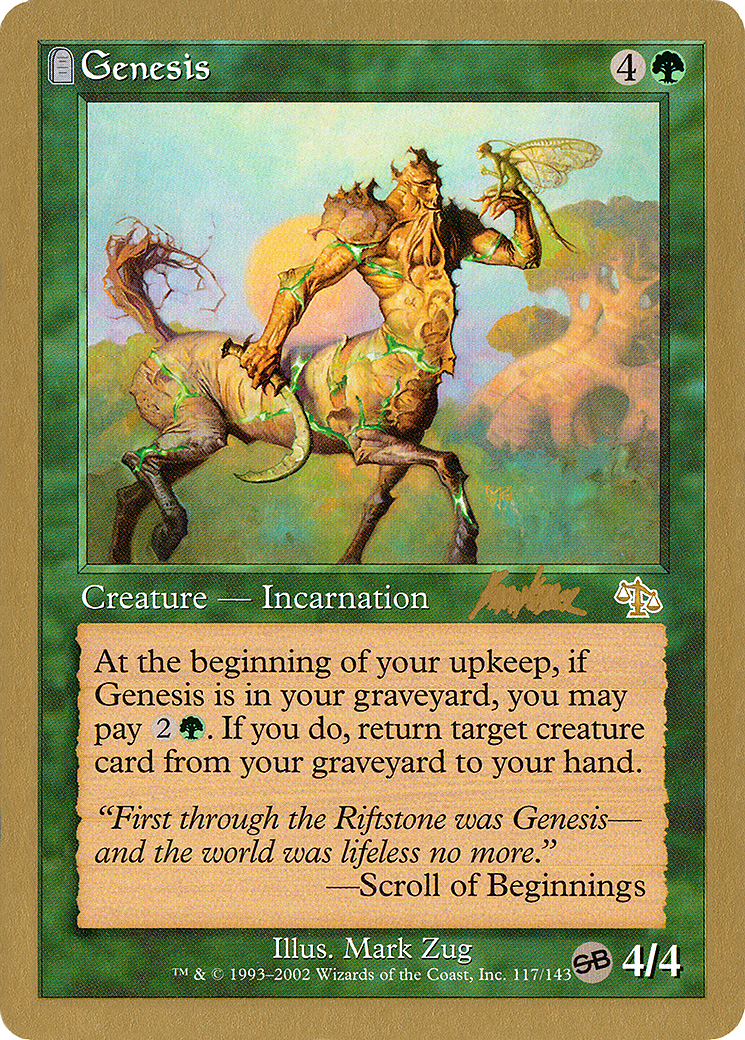 Genesis - 2002 Brian Kibler (JUD) (SB) (WCD-BK117SB) - World Championship Decks 2002: (tombstone)