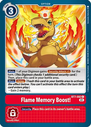 Flame Memory Boost! (BT7-092) - Next Adventure