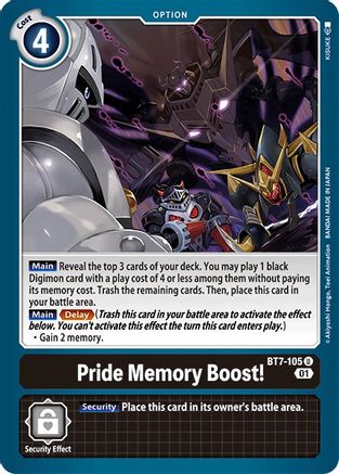 Pride Memory Boost! (BT7-105) - Next Adventure