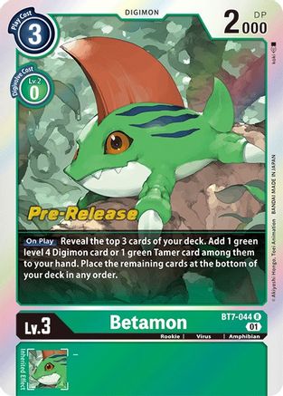 Betamon (BT7-044) - Next Adventure Pre-Release Cards Foil
