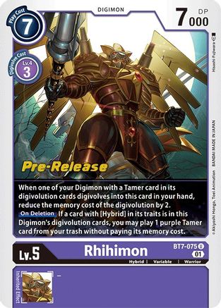 Rhihimon (BT7-075) - Next Adventure Pre-Release Cards Foil