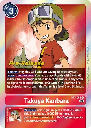 Takuya Kanbara (BT7-085) - Next Adventure Pre-Release Cards Foil