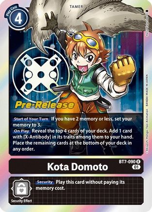 Kota Domoto (BT7-090) - Next Adventure Pre-Release Cards Foil