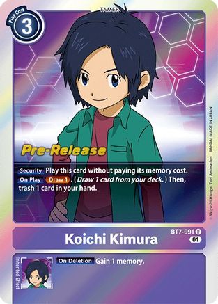 Koichi Kimura (BT7-091) - Next Adventure Pre-Release Cards Foil