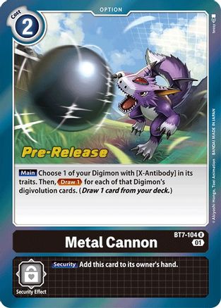 Metal Cannon (BT7-104) - Next Adventure Pre-Release Cards Foil