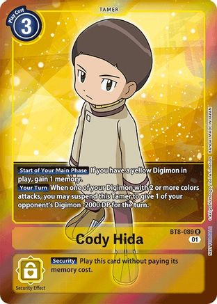 Cody Hida (Box Topper) (BT8-089) - New Awakening Foil