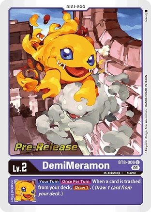 DemiMeramon (BT8-006) - New Awakening Pre-Release Cards Foil
