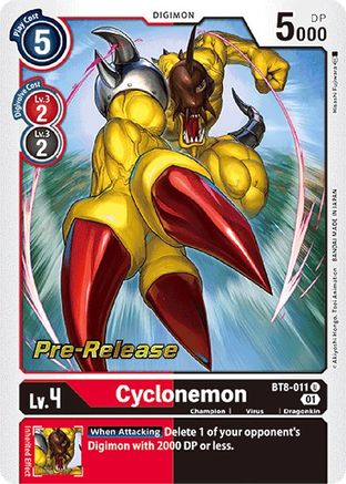 Cyclonemon (BT8-011) - New Awakening Pre-Release Cards Foil
