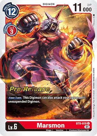 Marsmon (BT8-018) - New Awakening Pre-Release Cards Foil