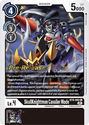 SkullKnightmon Cavalier Mode (BT8-062) - New Awakening Pre-Release Cards Foil