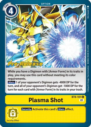 Plasma Shot (BT8-101) - New Awakening Pre-Release Cards Foil