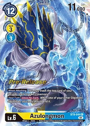 Azulongmon (BT8-044) - New Awakening Pre-Release Cards Foil