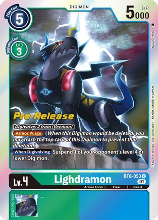 Lighdramon (BT8-053) - New Awakening Pre-Release Cards Foil