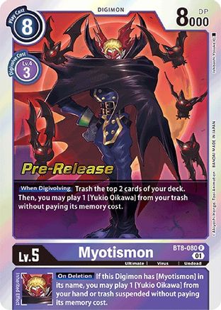 Myotismon (BT8-080) - New Awakening Pre-Release Cards Foil