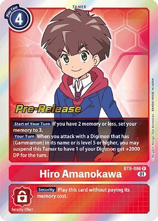Hiro Amanokawa (BT8-086) - New Awakening Pre-Release Cards