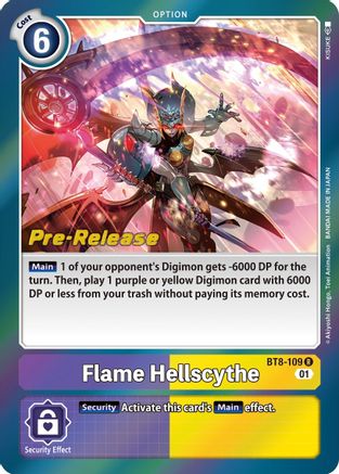 Flame Hellscythe (BT8-109) - New Awakening Pre-Release Cards
