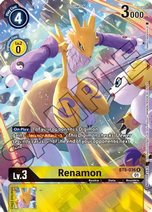 Renamon (Tamer's Card Set 1) (BT5-036) - Battle of Omni Foil