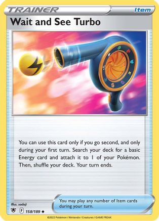 Wait and See Turbo 158  - Reverse Holofoil SWSH10 Astral Radiance - Uncommon
