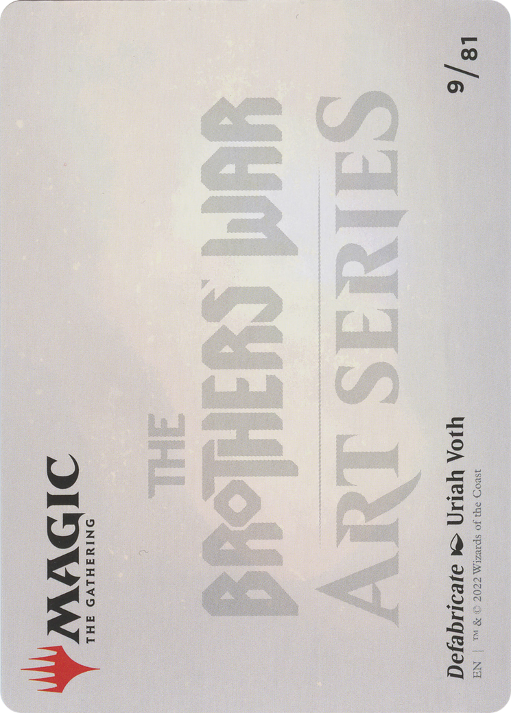 Defabricate // Defabricate (ABRO-009) - The Brothers' War Art Series (Borderless) Foil
