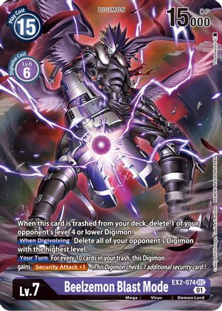 Beelzemon Blast Mode (Alternate Art) (EX2-074) - Digital Hazard Foil