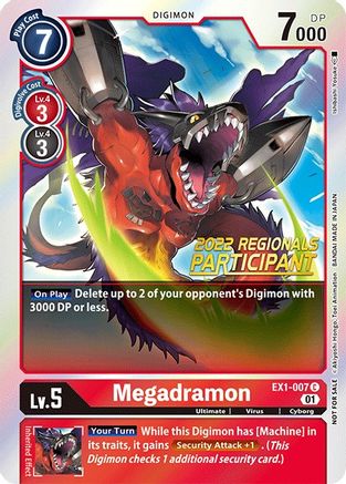 Megadramon (2022 Championship Online Regional) [Online Participant] (EX1-007) - Classic Collection Foil