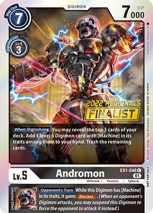 Andromon (2022 Championship Online Regional) [Online Finalist] (EX1-048) - Classic Collection Foil
