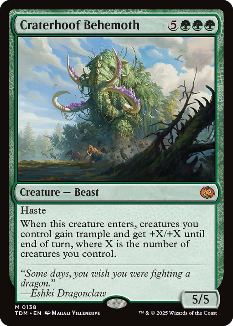 Craterhoof Behemoth (TDM-138) - Tarkir: Dragonstorm