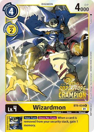 Wizardmon (2022 Store Champion) (BT6-034) - Double Diamond Foil