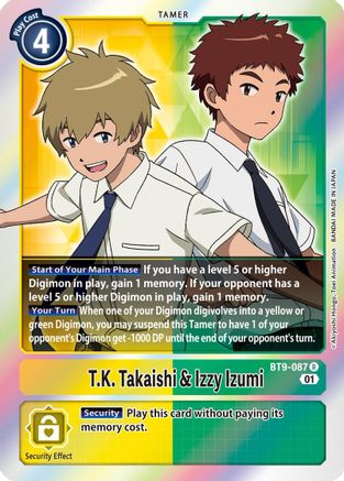 T.K. Takaishi & Izzy Izumi (BT9-087) - X Record Foil