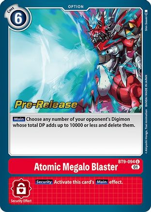 Atomic Megalo Blaster (BT9-094) - X Record Pre-Release Cards Foil