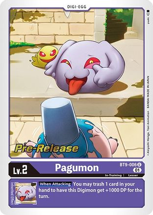 Pagumon (BT9-006) - X Record Pre-Release Cards Foil
