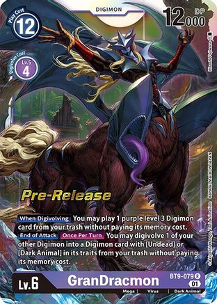 GranDracmon (BT9-079) - X Record Pre-Release Cards Foil