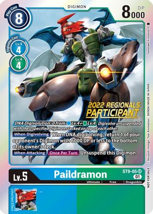 Paildramon (2022 Championship Offline Regional) [Online Participant] (ST9-05) - Starter Deck 09: Ultimate Ancient Dragon Foil