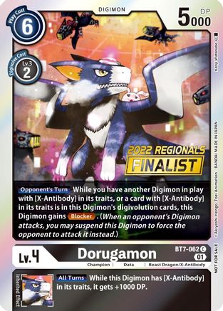 Dorugamon (2022 Championship Offline Regional) [Online Finalist] (BT7-062) - Next Adventure Foil