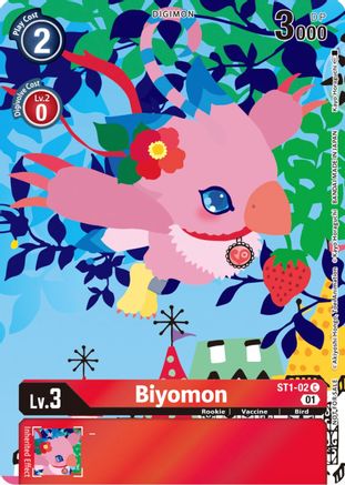 Biyomon (Tamer's Card Set 2 Floral Fun) (ST1-02) - Starter Deck 01: Gaia Red Foil