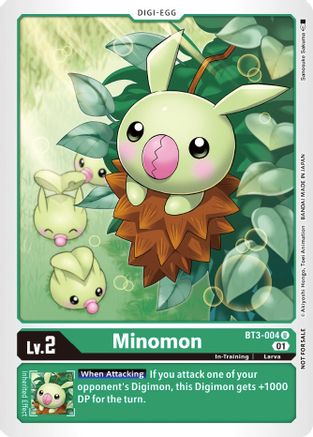 Minomon (Winner Pack X Record) (BT3-004) - Release Special Booster 1.0
