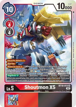 Shoutmon X5 (BT10-013) - Xros Encounter Foil