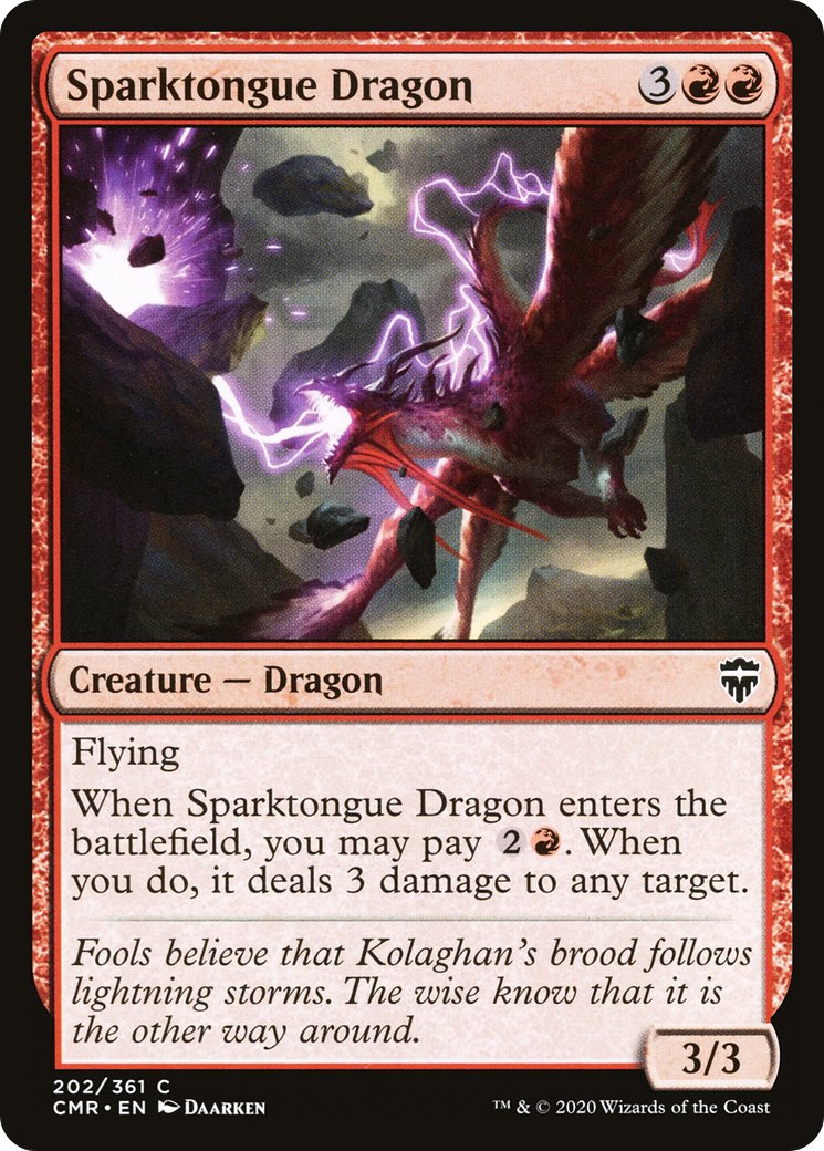 Sparktongue Dragon (CMR-202) - Commander Legends Foil