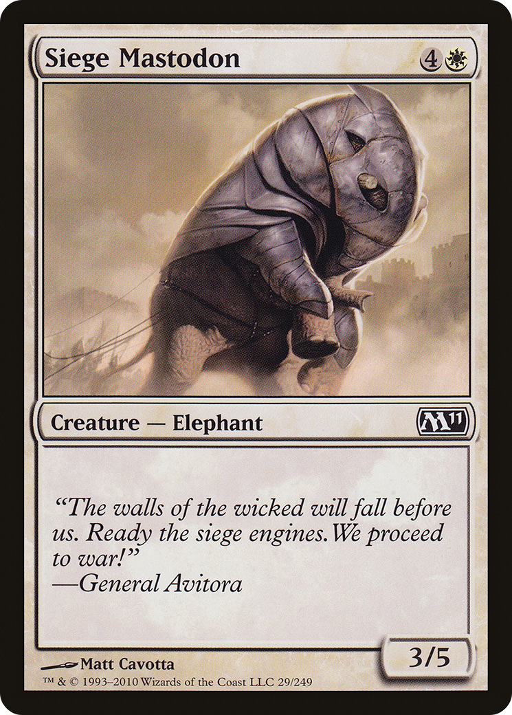 Siege Mastodon (M11-029) - Magic 2011 Foil